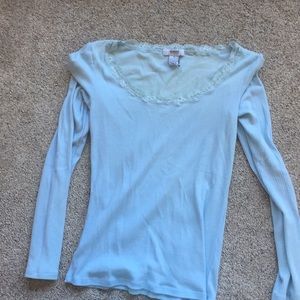 Small Baby Blue Pajama Top by Alfani Intimates